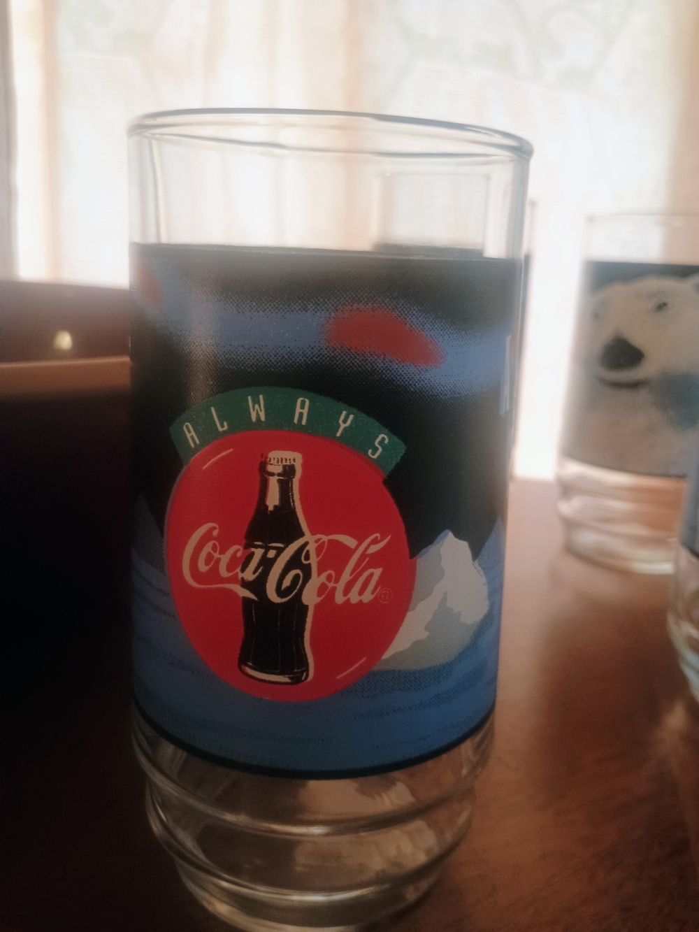Coca Cola Always Blue Logo Glass